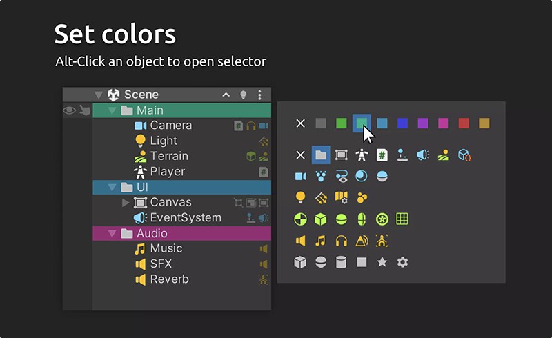 Unity插件 – 层次结构美化插件 vHierarchy