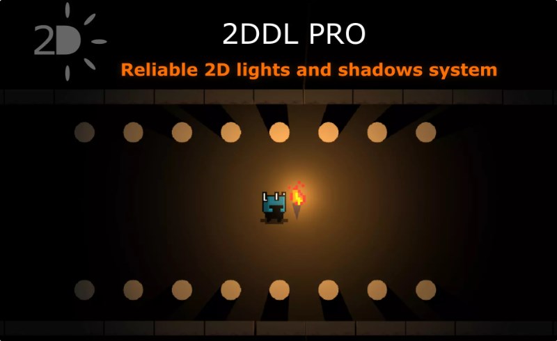 Unity插件 – 动态灯光和阴影 2DDL Pro : 2D Dynamic Lights and Shadows