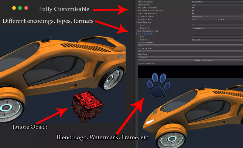 Unity插件 – 游戏内截图插件 proSreenShot Solution