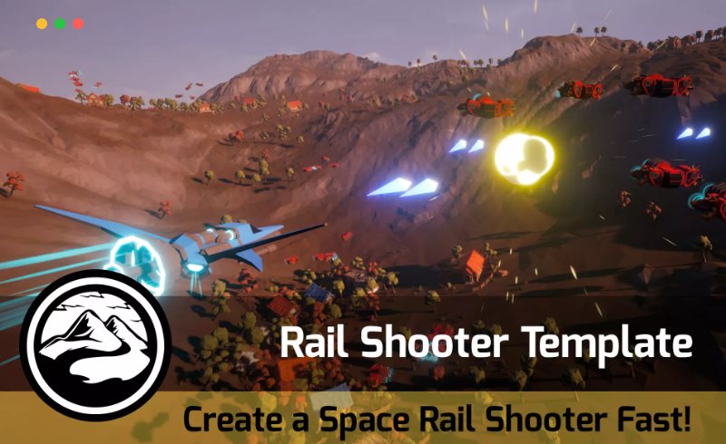 Unity插件 – 飞船轨道射击游戏模板 Rail Shooter – Game Template