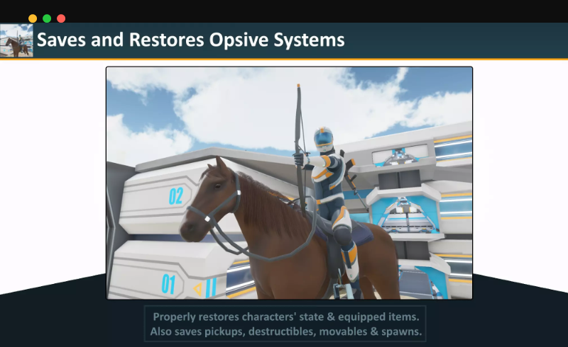 Unity插件 – 角色控制器保存系统 Save System for Opsive Character Controllers