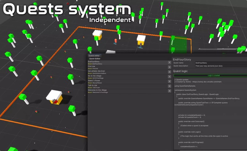 Unity插件 – 游戏任务系统 Quests system for Unity