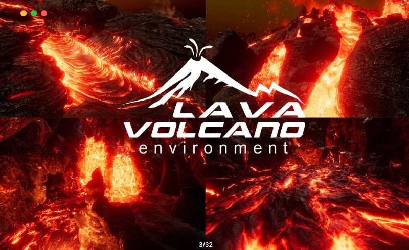 Unity – 熔岩和火山环境 Lava and Volcano Environment 2019