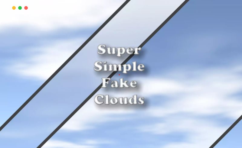 Unity插件 – 天空云生成插件 Super Simple Fake Clouds