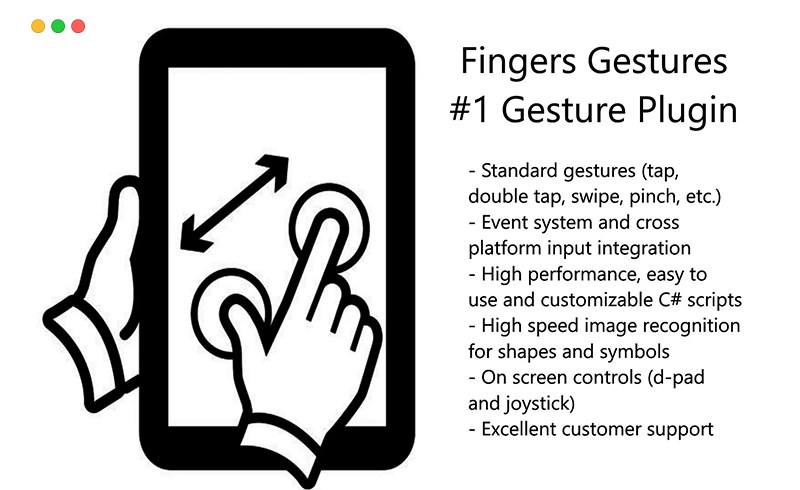 Unity插件 – 手势触摸插件 Fingers – Touch Gestures for Unity