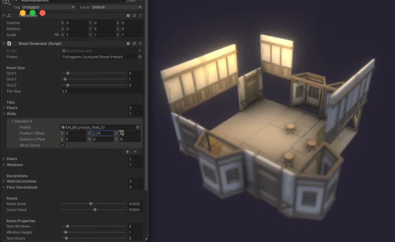 Unity插件 – 程序化关卡生成器 RoomGen – Procedural Generator