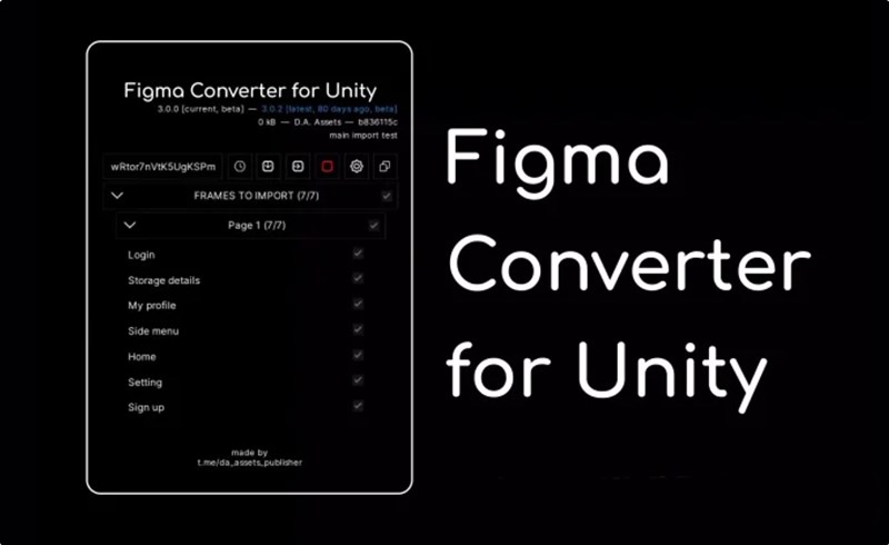 Unity插件 – Figma转换插件 Figma Converter for Unity