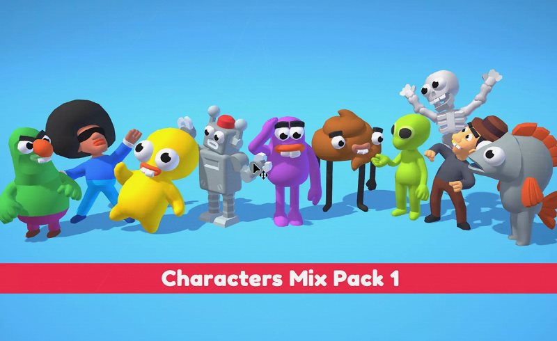 Unity – 角色混合包 Characters Mix Pack V1